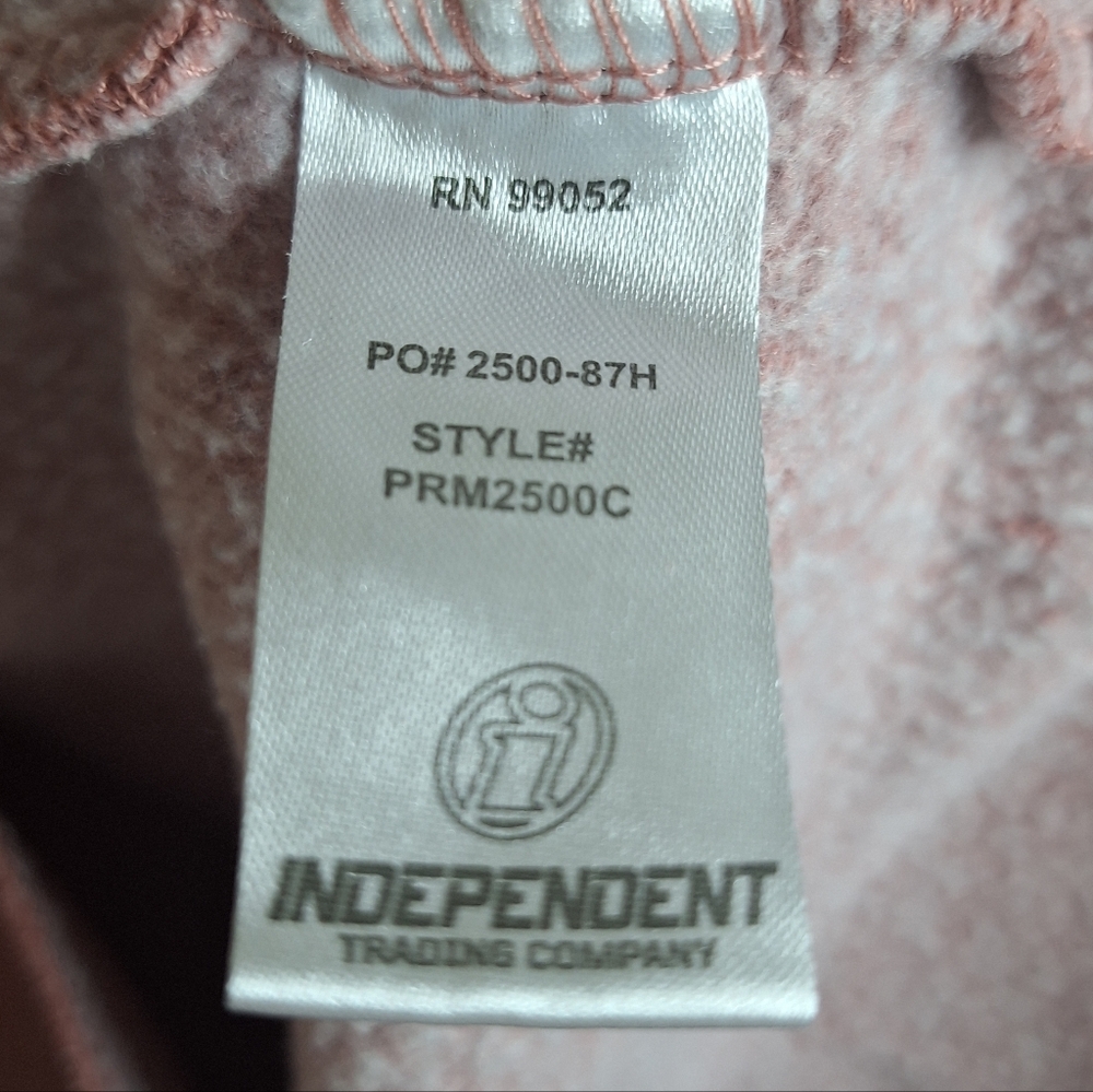 Independent Trading Company Fleace Sweatshirt Hoodie Dusty Rose Pink Women's XL - Picture 7 of 8